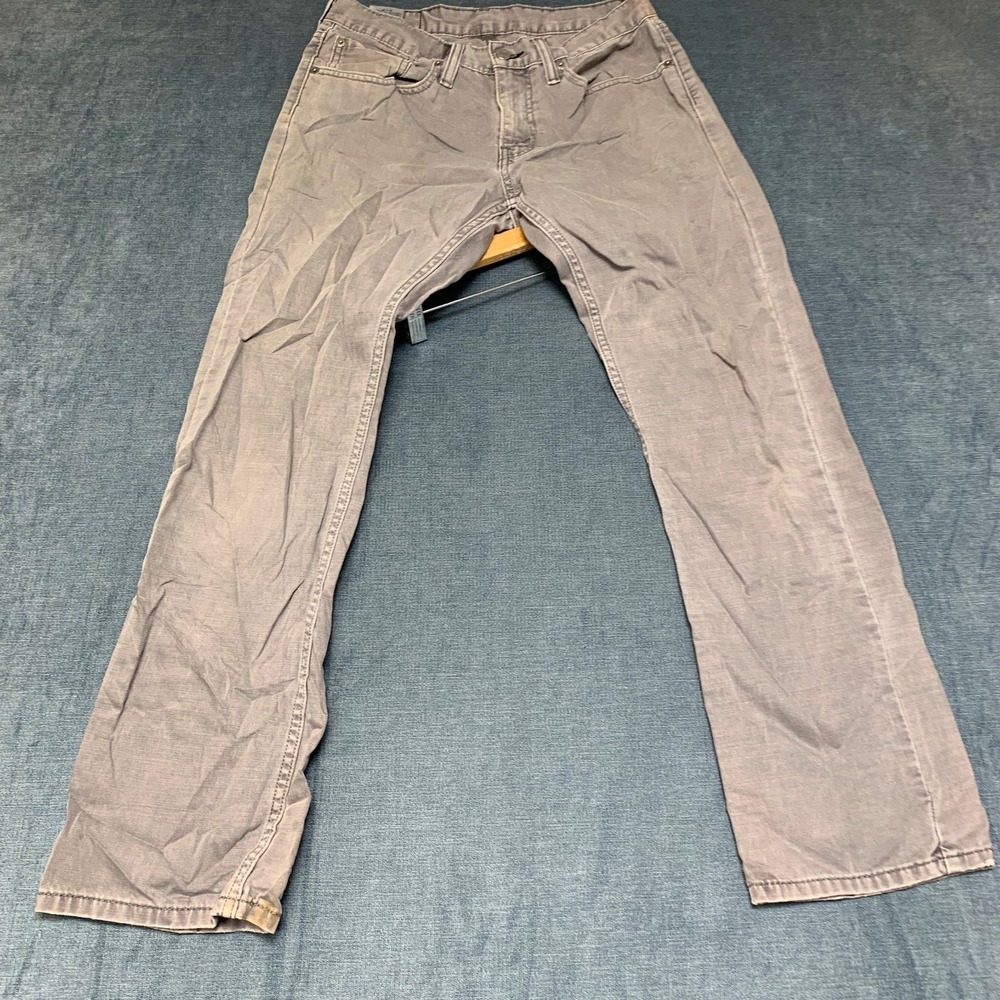 Levi's 514 Straight Jeans Mens 31x30 Gray Denim Cotton Zip Fly Casual Outdoor
